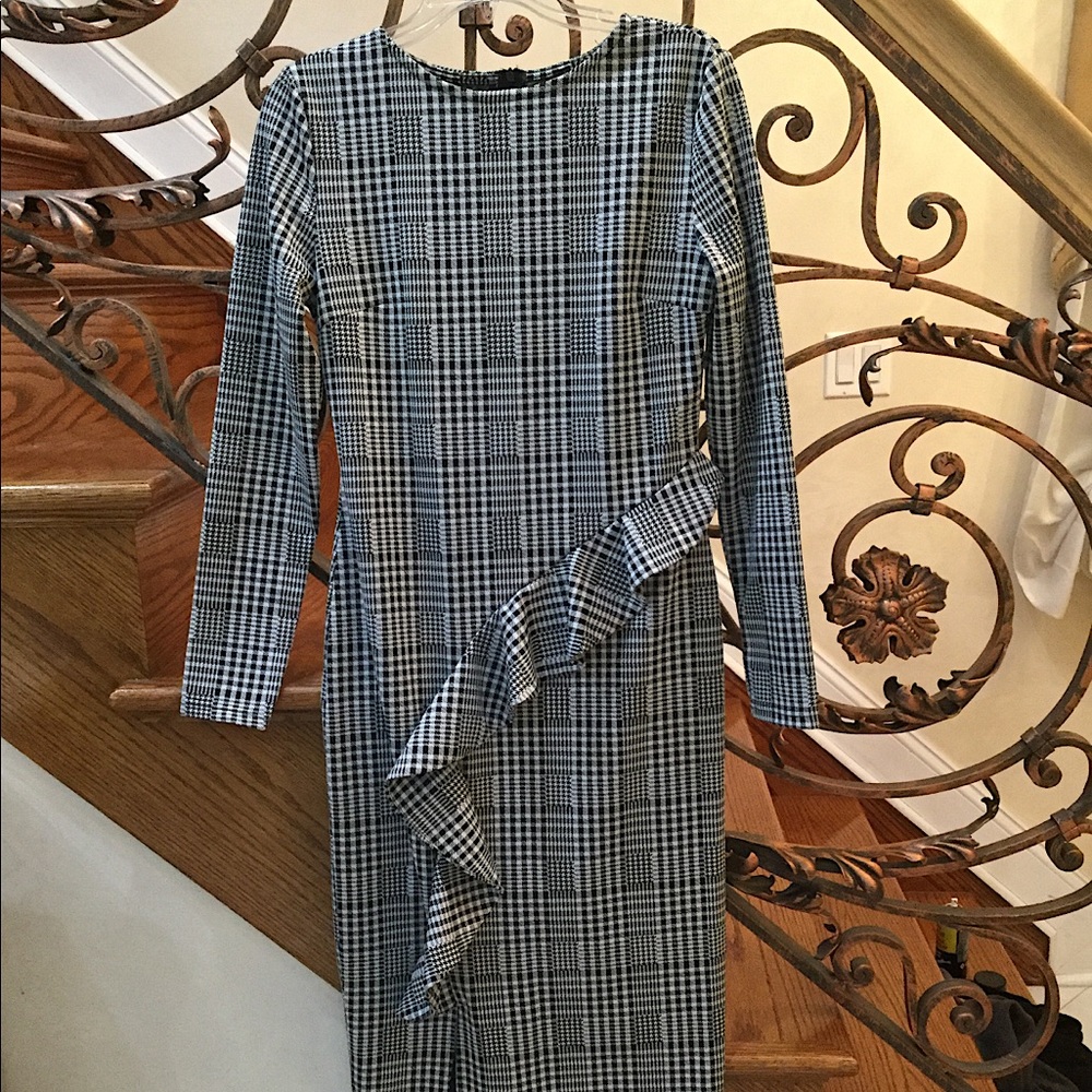 Ruffle detail dress